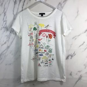 J. Crew California Destination Graphic Tee Shirt